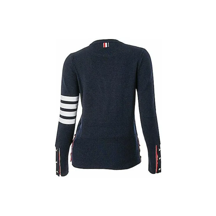 THOM BROWNE 4 Bar Crewneck Knit Sweater-1