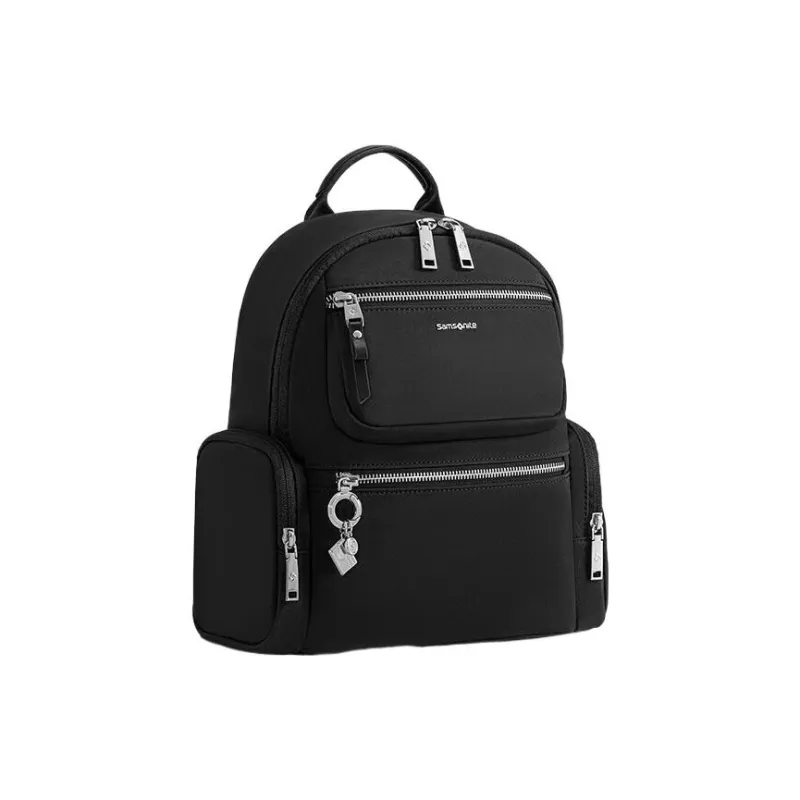 SAMSONITE Fabric With Microfiber Leather Laptop Backpack Small Size Women's Black-1