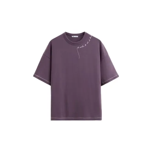 ZARA T-Shirts Men Dark Purple