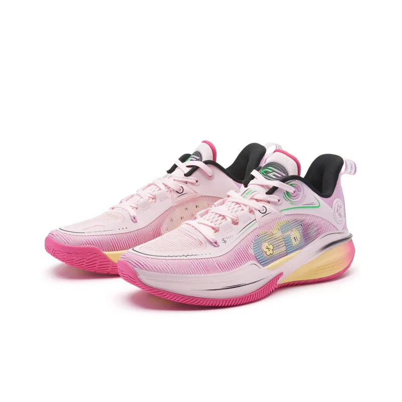 QIAODAN FE1.0 There Is Money To Spend Cushioning Rebound Support Breathable Low Top Basketball Shoes Men's Pink-2