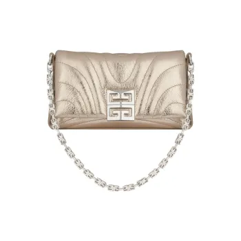 Givenchy Calfskin Portable Crossbody Bag, Shoulder Bag Women's Gold