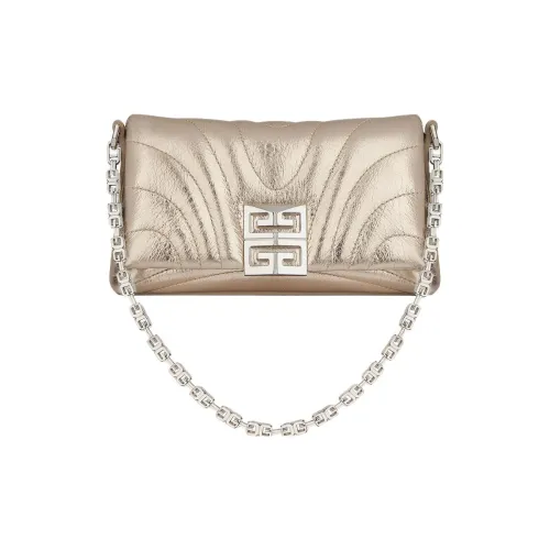 Givenchy Calfskin Portable Crossbody Bag, Shoulder Bag Women's Gold