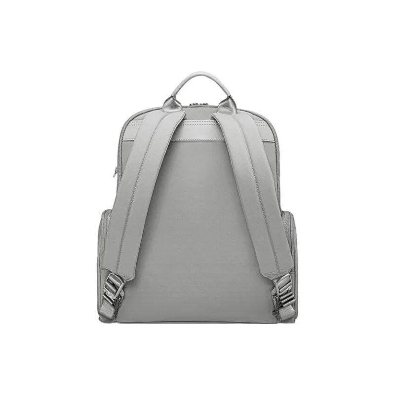 SAMSONITE Fabric With Microfiber Leather Laptop Backpack Medium Size Women's Gray Green-4