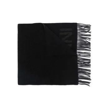GANNI Recycled Wool blend Fringe Scarf