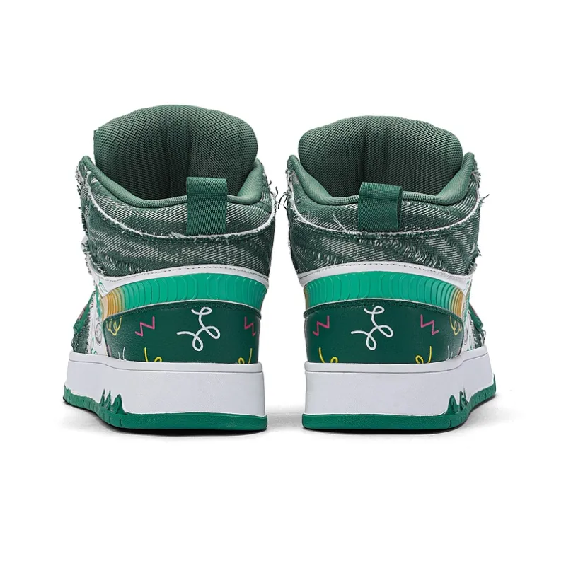 SESAME STREET Cushioned Wear-Resistant Lightweight Height Increasing High-Top Skateboard Shoes Unisex-4