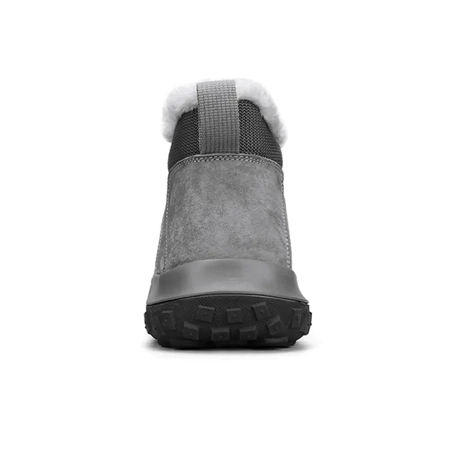 Jeep Warm Fleece Lined Padded Shoes Mid Top Outdoor Shoes Men's Gray-5