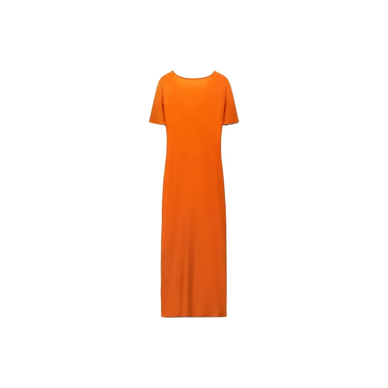 ZARA Short-Sleeved Dresses Women's Orange-1
