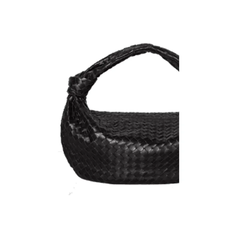 Bottega Veneta JODIE Leather Dumpling Bag Clutch Medium Size Women's Black-2