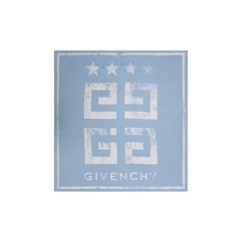 GIVENCHY Silk Scarves Women's Blue-0