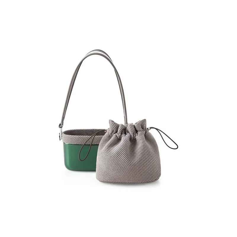 Ito PC Crossbody Bag, Shoulder Bag Small Size Women's Smoke White/Forest Green-1