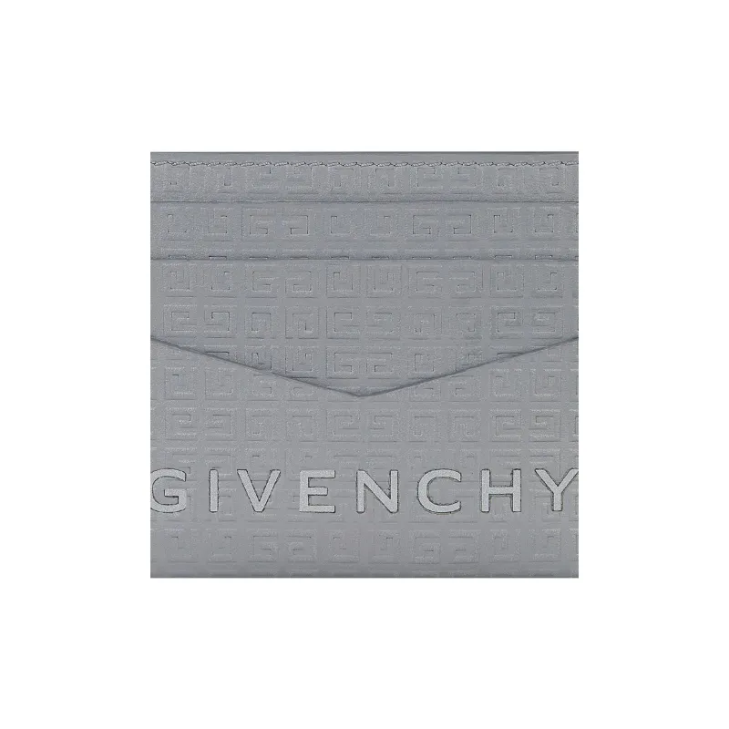 GIVENCHY Cow Leather Card Holder Regular Men's Light Gray-2