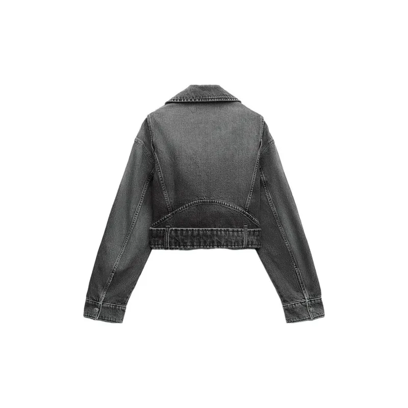 ZARA Denim Jackets Women's Gray-1