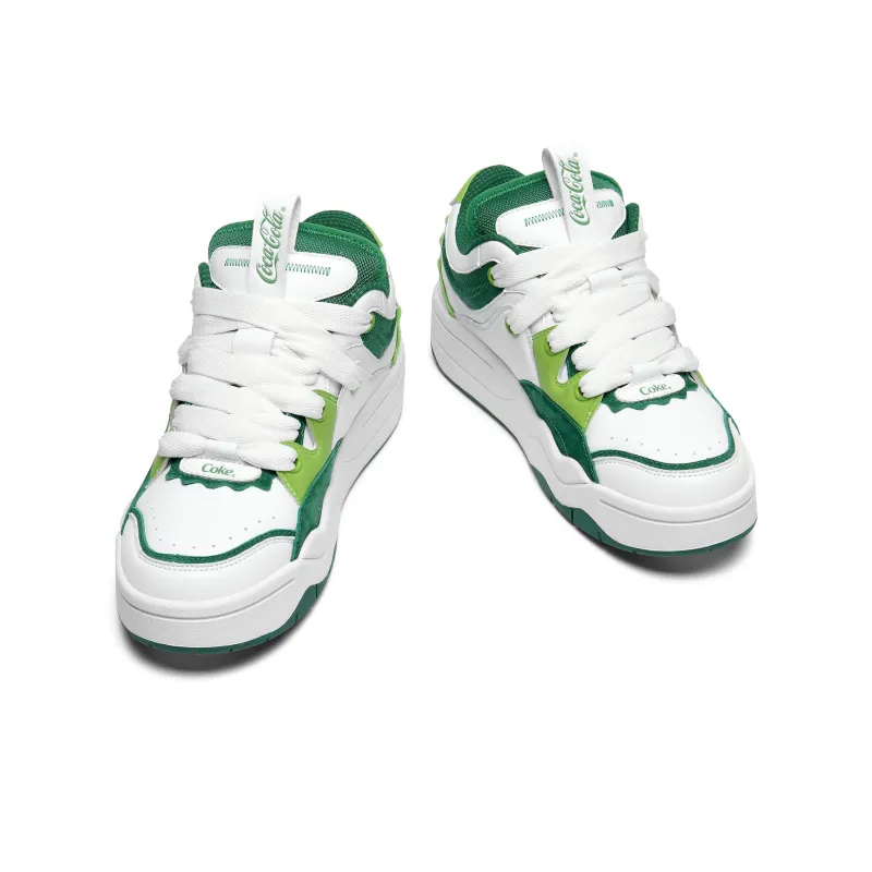 Coca Cola Coverage Slip Resistant Cushioning Wear Resistant Height Increasing Low Top Skateboard Shoes Unisex-21