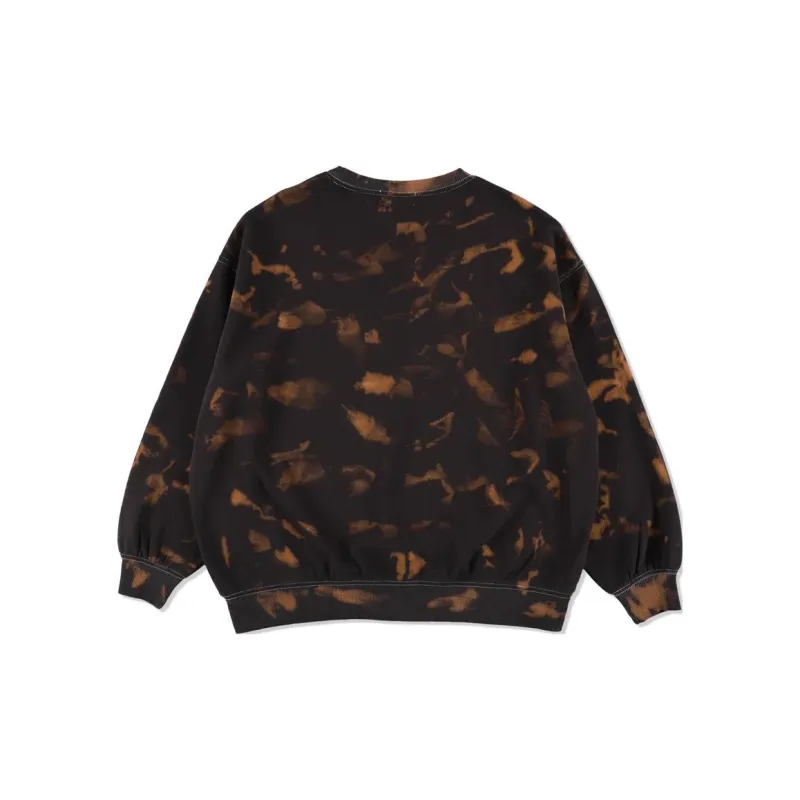 WIND AND SEA TIEDYE ISOLATED ISLAND CREW SWEAT Sweatshirt Unisex Charcoal-1