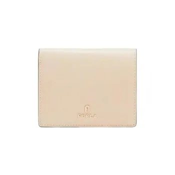 Furla Leather Wallet Small Size Women's Beige