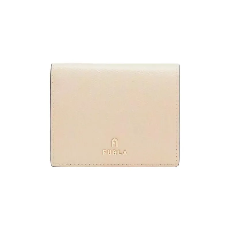 Furla Leather Wallet Small Size Women's Beige-0