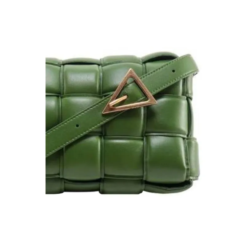 Bottega Veneta PaddedCASSETTE Lambskin Shoulder Bag Crossbody Bag Women's Green-4
