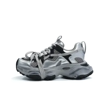 EBLAN Low Top Chunky Sneakers Women's Silver