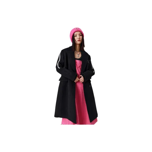 PEACEBIRD Coats Women's Black