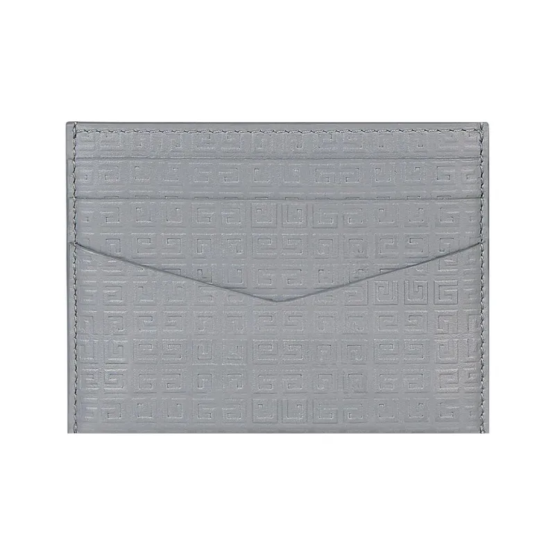 GIVENCHY Cow Leather Card Holder Regular Men's Light Gray-1