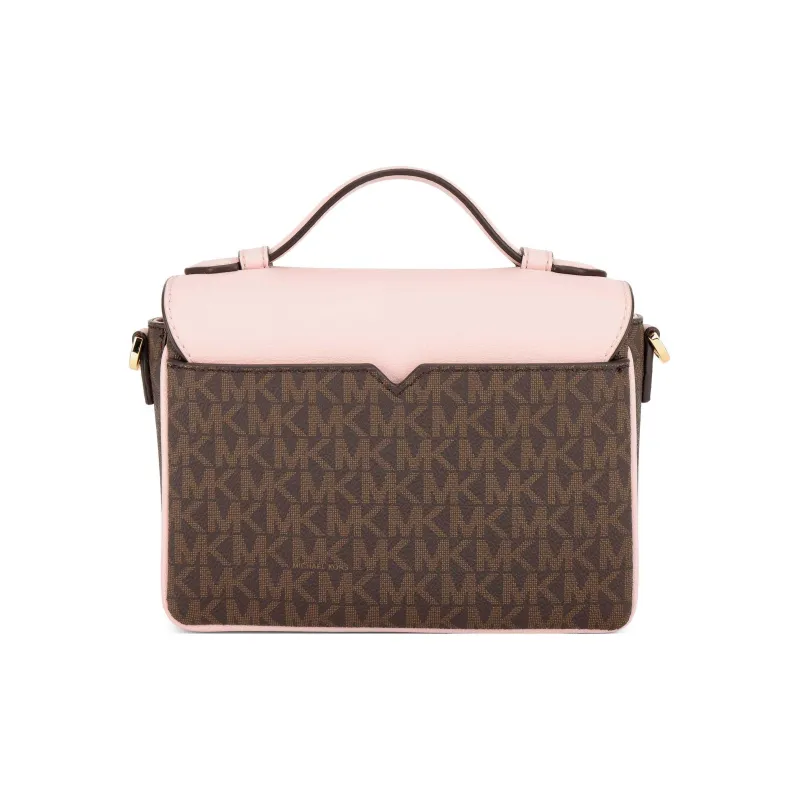 MICHAEL KORS Rose Artificial Leather Handbag Shoulder Bag Small Size Women's Dark Brown/Light Pink-2