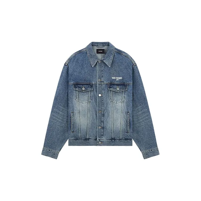 WE11DONE Logo-print Denim Jacket-1