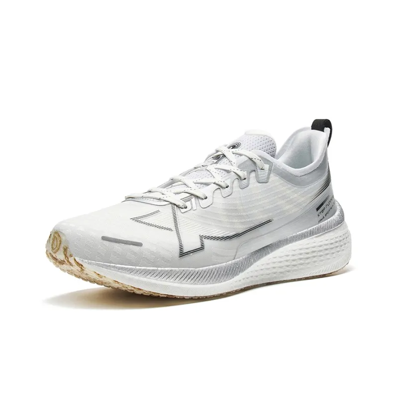XTEP Cushioning Wear Resistant Low Top Training Running Shoes Men's Canvas White/Black-1