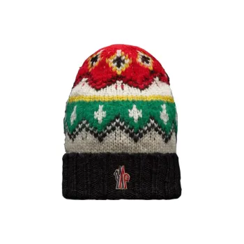 Moncler Grenoble Logo patch Intarsia knit Beanie