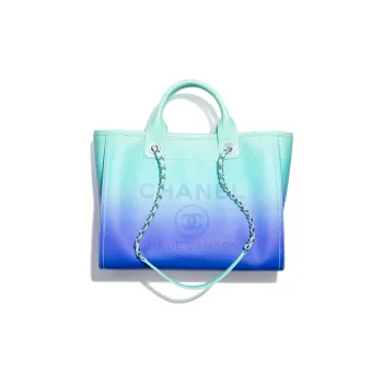 CHANEL Calfskin Beach Bag, Shoulder Bag, Crossbody Bag, Handbag Women's Turkish Blue