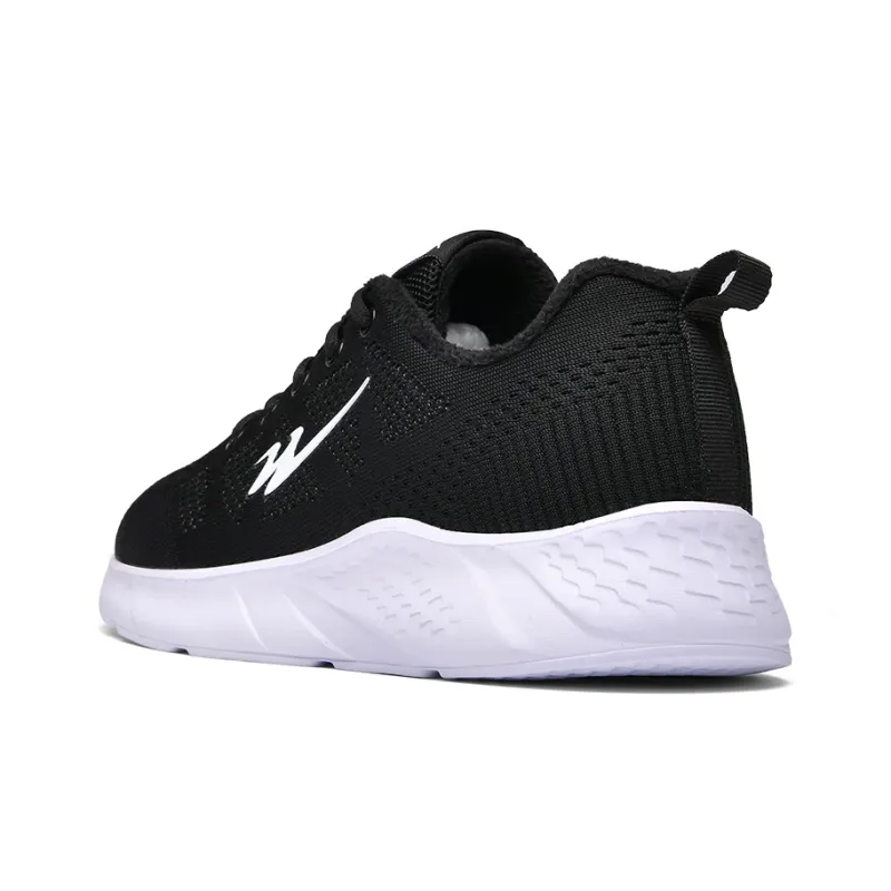 Binary Low Top Running Shoes Men's Black White-2
