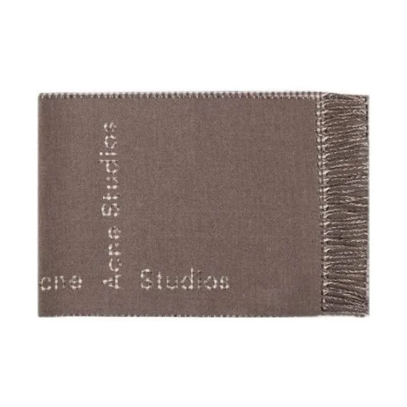 Acne Studios Knit Scarves Unisex Gray-1
