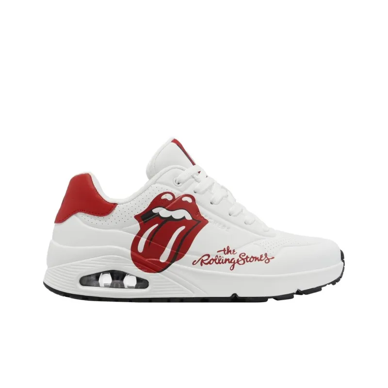 Skechers Uno -Rolling Stones Single Cushioning Wear-Resistant Low-Top Casual Shoes Unisex White-1