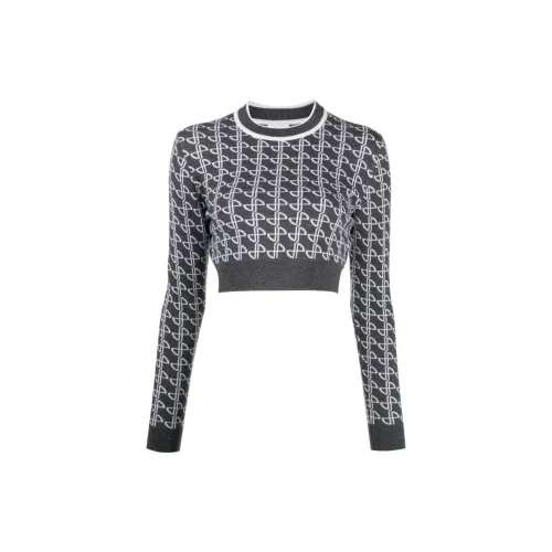 Patou Jacquard Merino Cropped Jumper