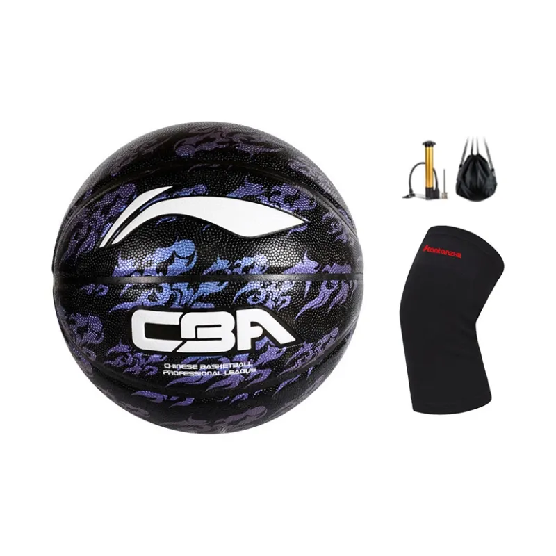 LiNing CBA Collection PU Basketball Purple Size 7 Training Match Unisex-37