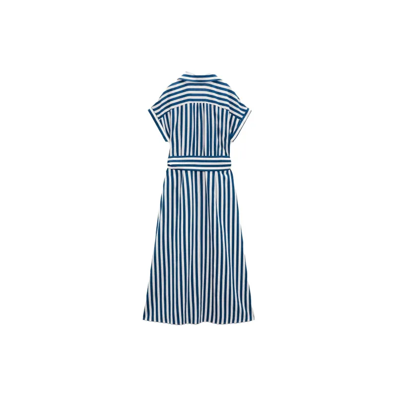 ZARA Short Sleeved Dresses Women's Blue-1