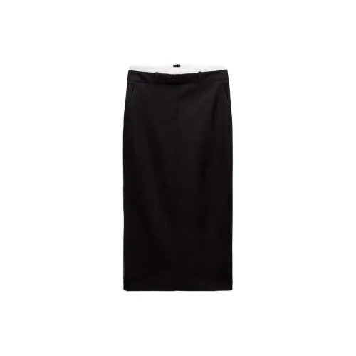 ZARA Casual Long Skirts Women's Black