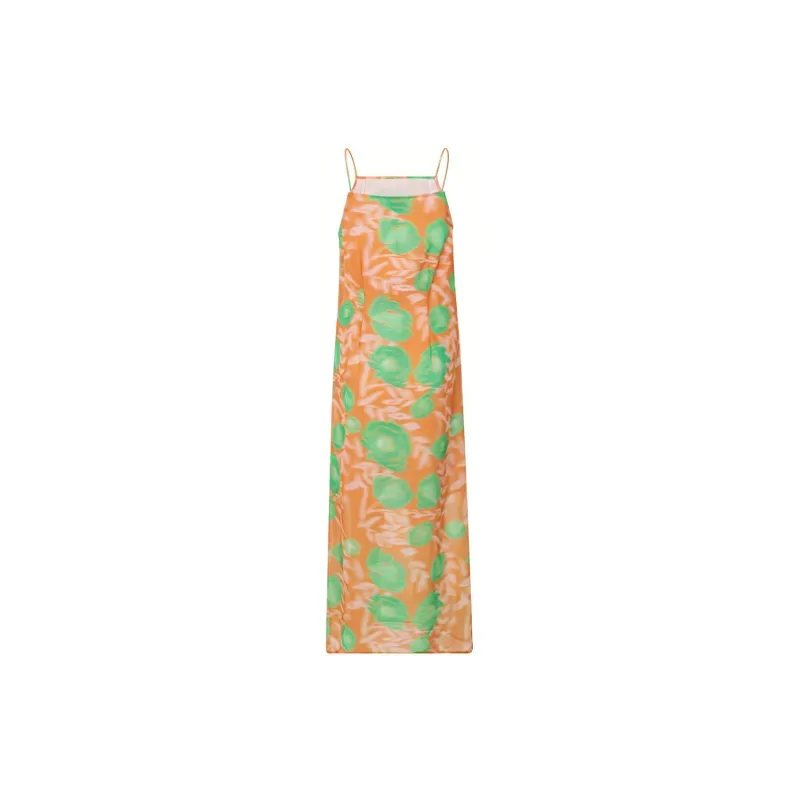 GANNI Floral-print Slip Dress-1