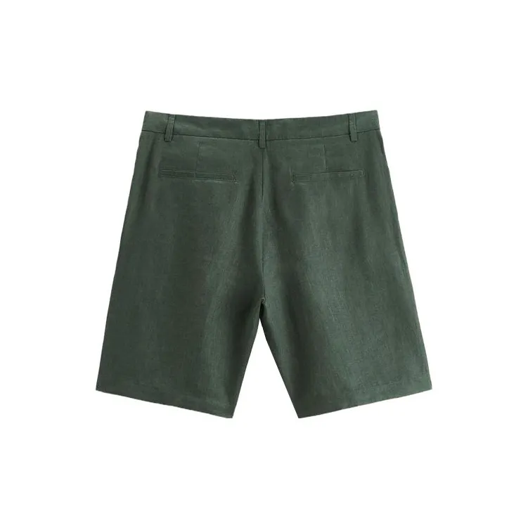 ZARA Casual Shorts Men's Gray Green-1
