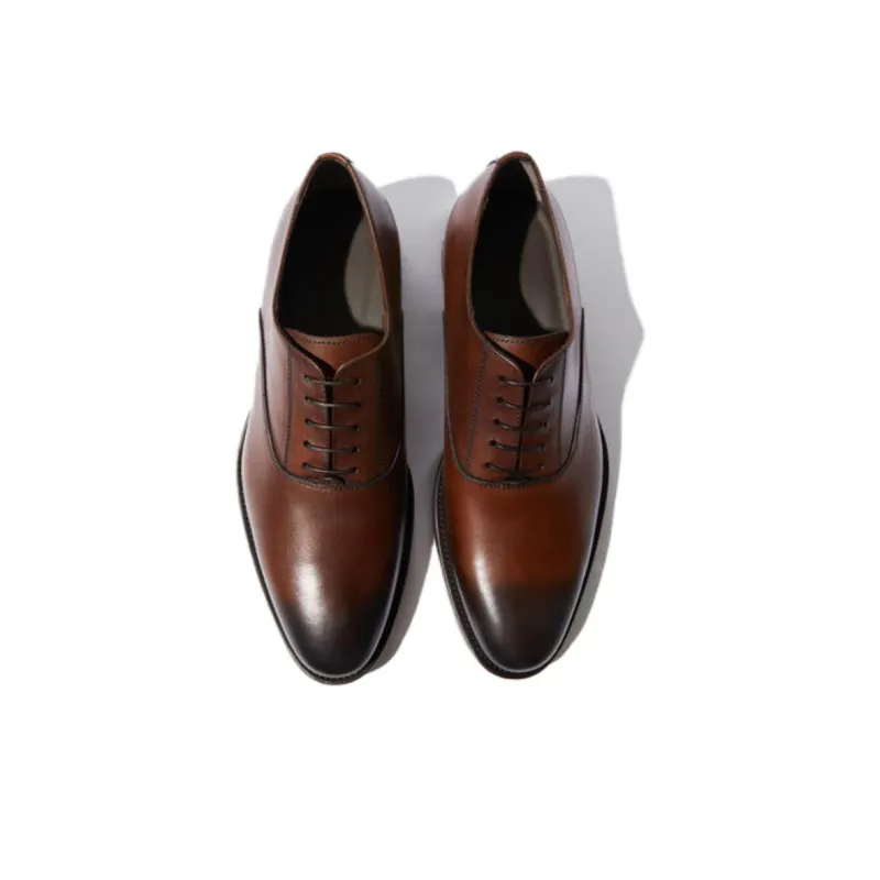 SCAROSSO Marco Almond Toe Oxford Shoes-4