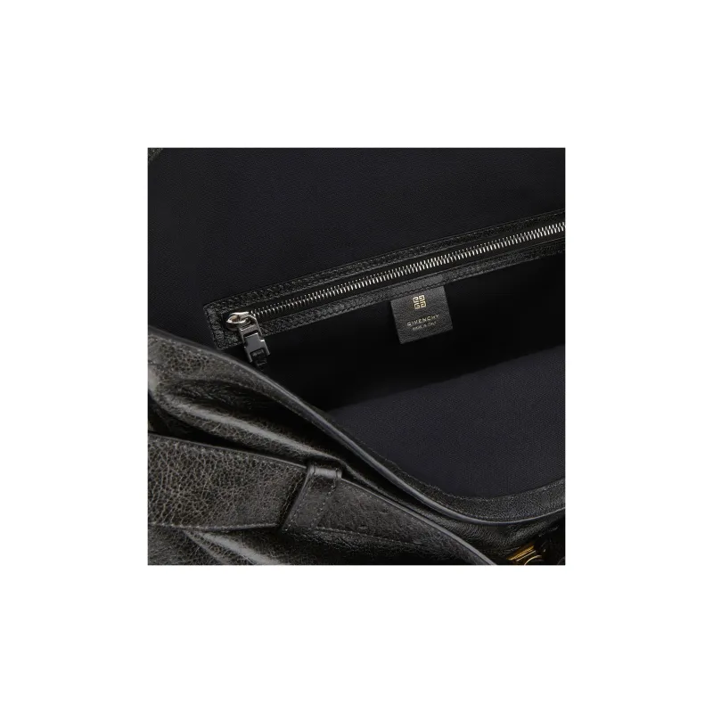 GIVENCHY Voyou Cow Leather One Shoulder Handbag Tubas Women's Black-3