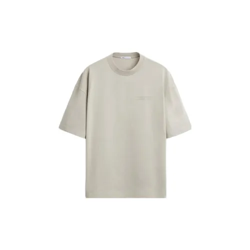 ZARA T-Shirts Men Brown