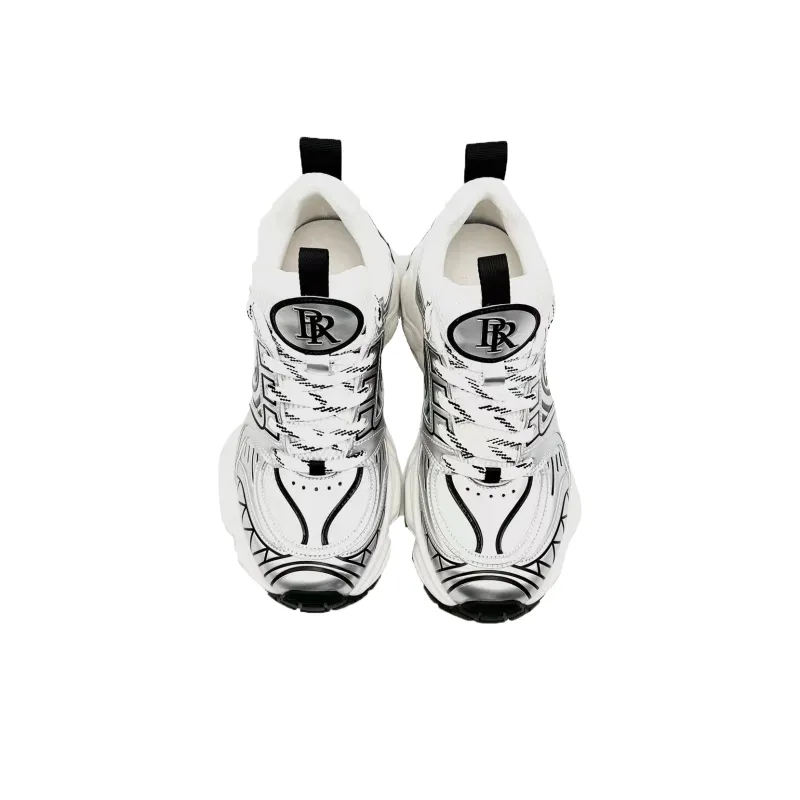 Buzz Robbins Coverage Support Lightweight Breathable Low Top Casual Shoes Men's White Silver-2