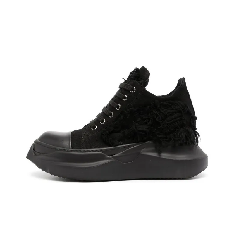 Rick Owens DRKSHDW Mid Top Casual Shoes Women's Black-0