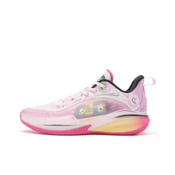 QIAODAN FE1.0 There Is Money To Spend Cushioning Rebound Support Breathable Low Top Basketball Shoes Men's Pink