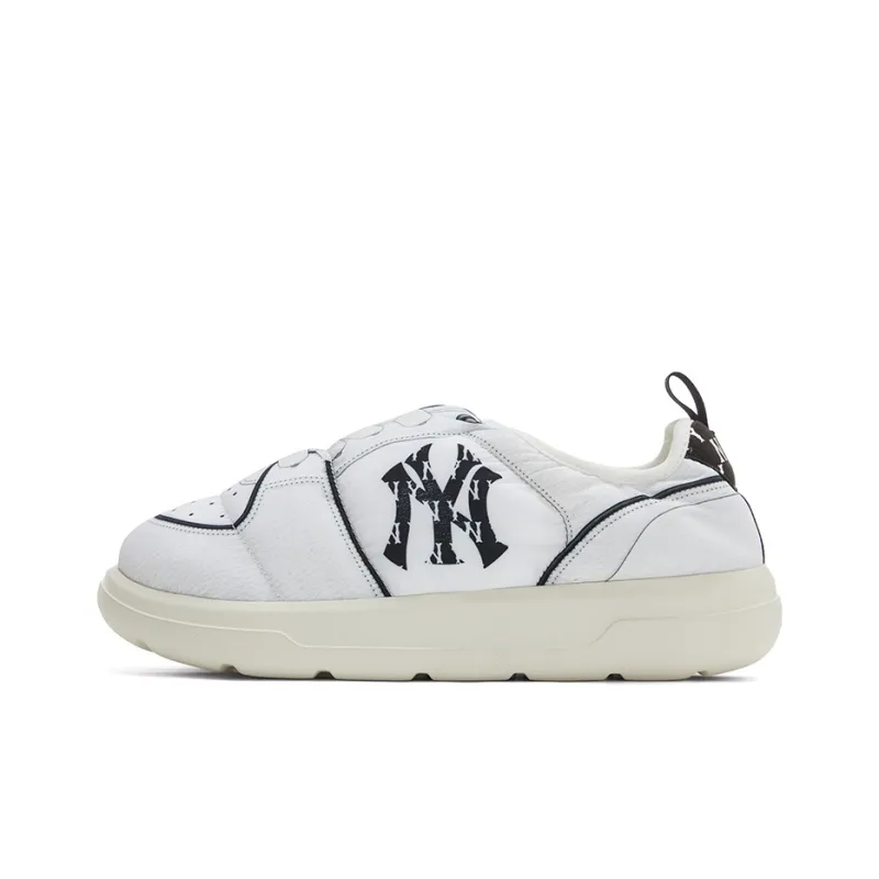 MLB Chunky Classic A FLEECE Warm Low Top Casual Shoes Unisex White-0