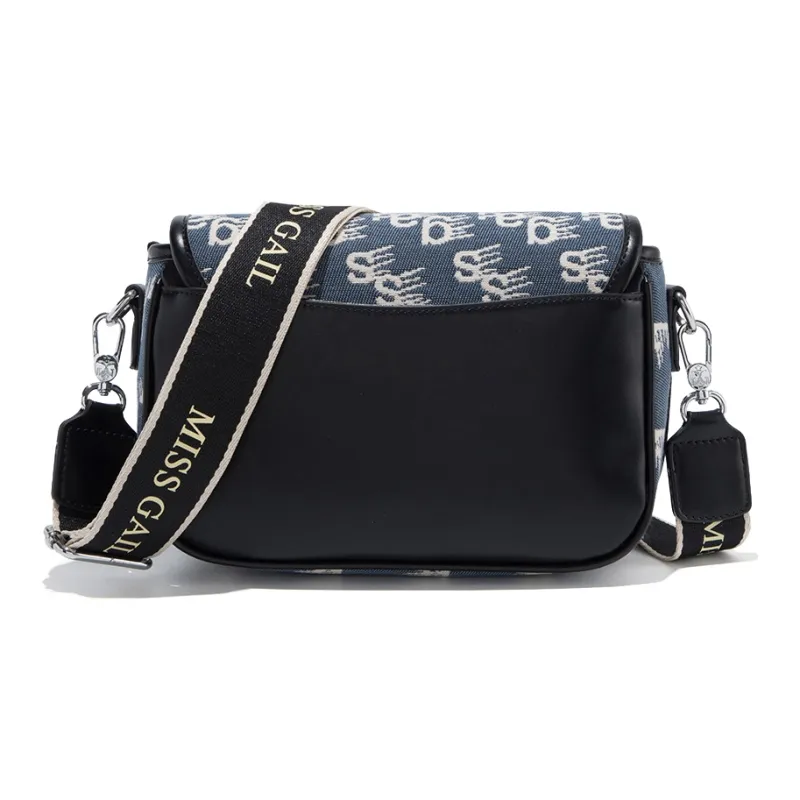 MISS GAIL Pu Shoulder Bag Medium Size Women's Blue-3