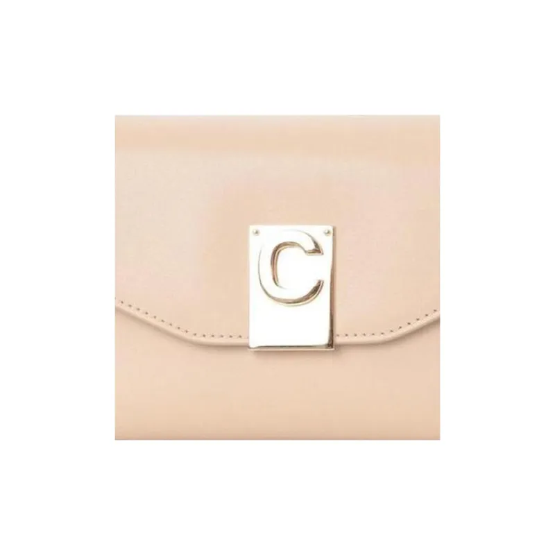 CELINE Shiny Smooth Calfskin Clutches Shoulder Bag Crossbody Bag Regular Women's Nude-4