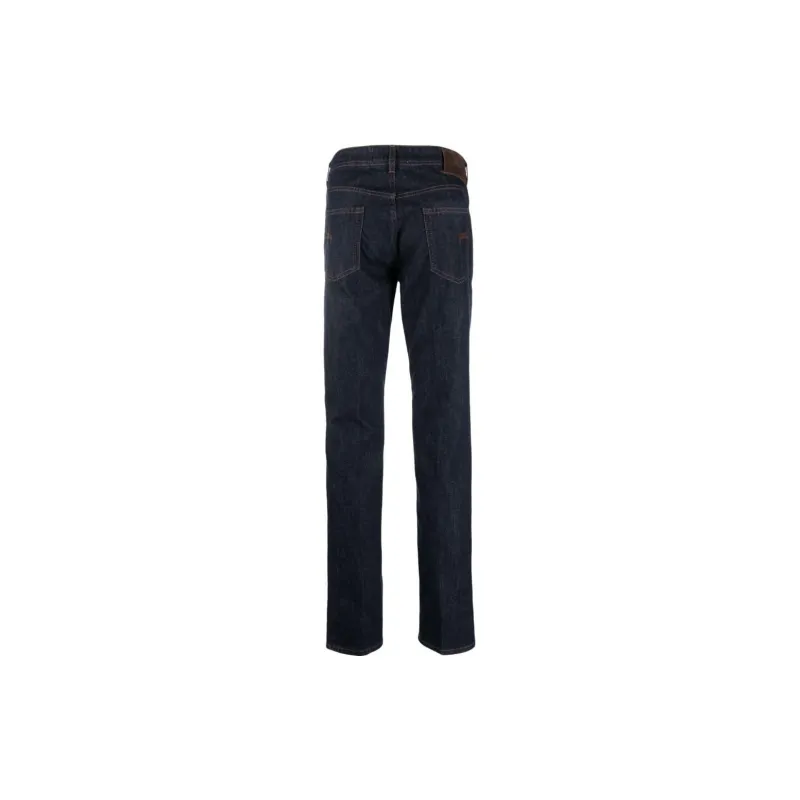 BARBA Mid-rise Slim-cut Tapered Jeans-1