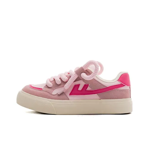 WARRIOR Skateboard Shoes Women's Low-Top Pink Rose Red