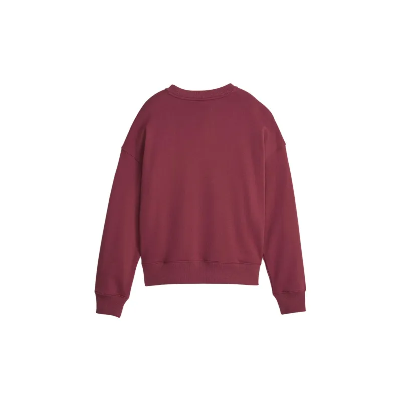 PUMA CLASSICS Women's Oversized Sweatshirt Sweatshirt Women's Burgundy-1
